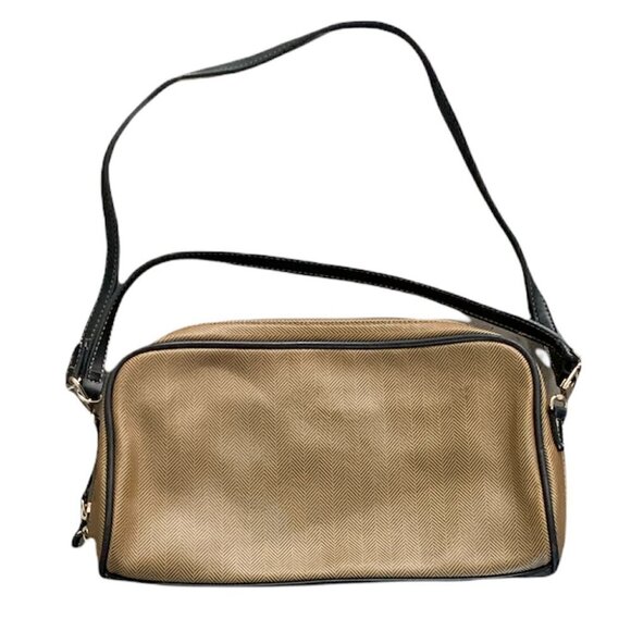 VTG Liz Claiborne Small Handbag Crossbody Purse Herringbone Vegan Polyvinyl 187D - Picture 2 of 9